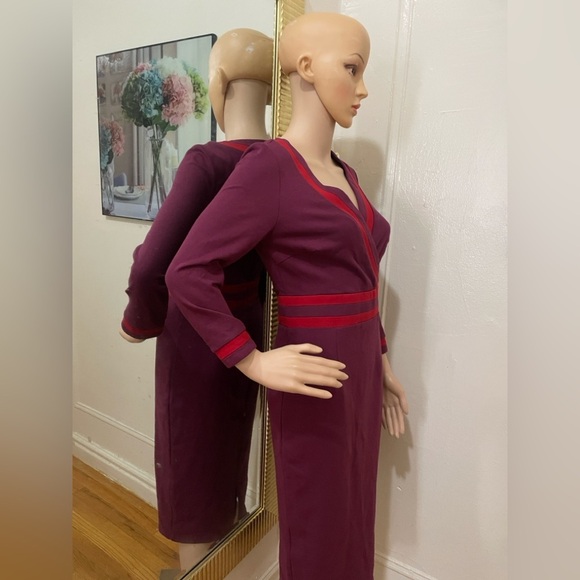 Boden Deep Red Long Sleeve Dress - Picture 7 of 13